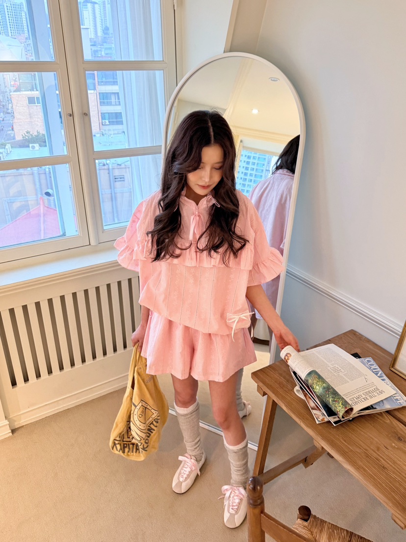 BOUTIQUE-L韓國東大門代購女士新品休閑熱賣時尚襯衫蕾絲衫BOUTIQUE-L襯衫/蕾絲衫