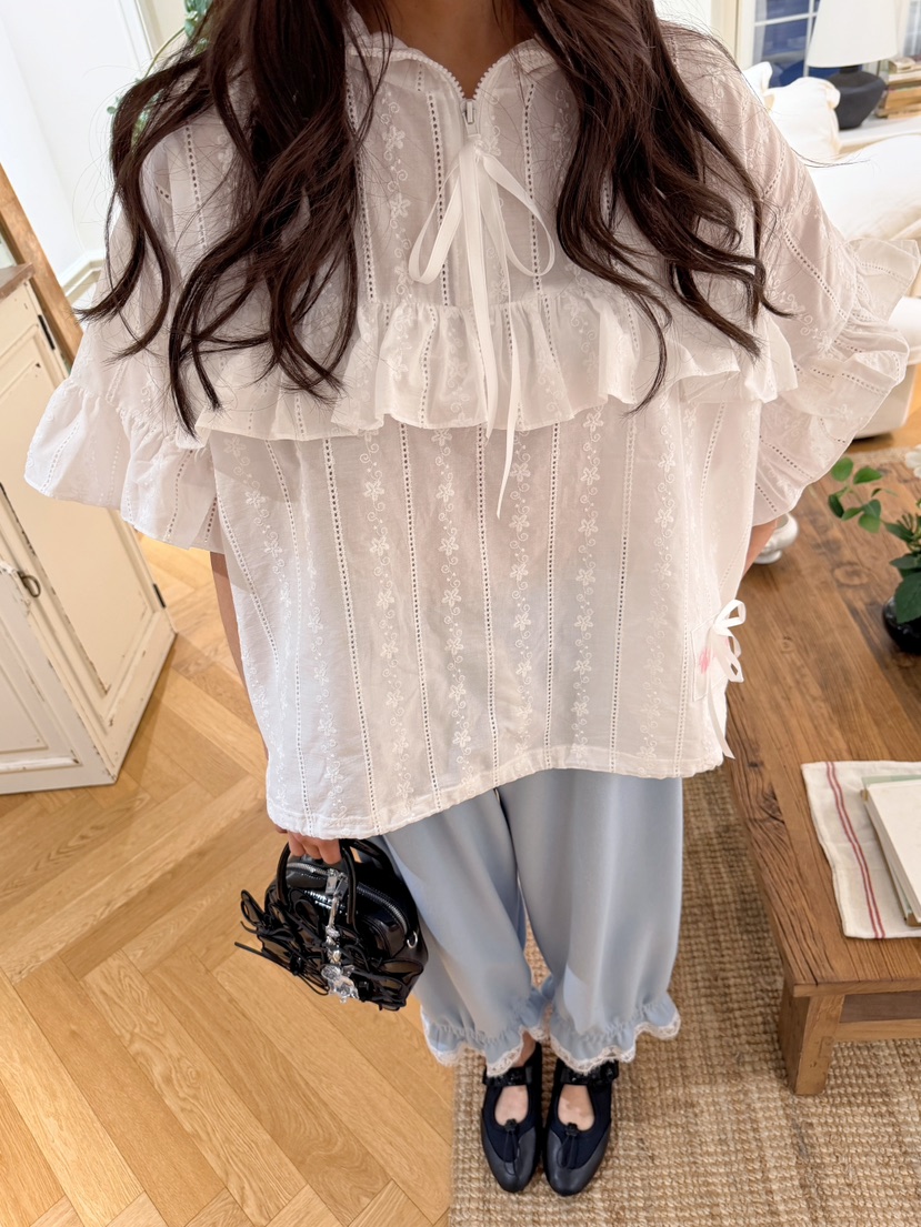 BOUTIQUE-L韓國東大門代購女士新品休閑熱賣時尚襯衫蕾絲衫BOUTIQUE-L襯衫/蕾絲衫