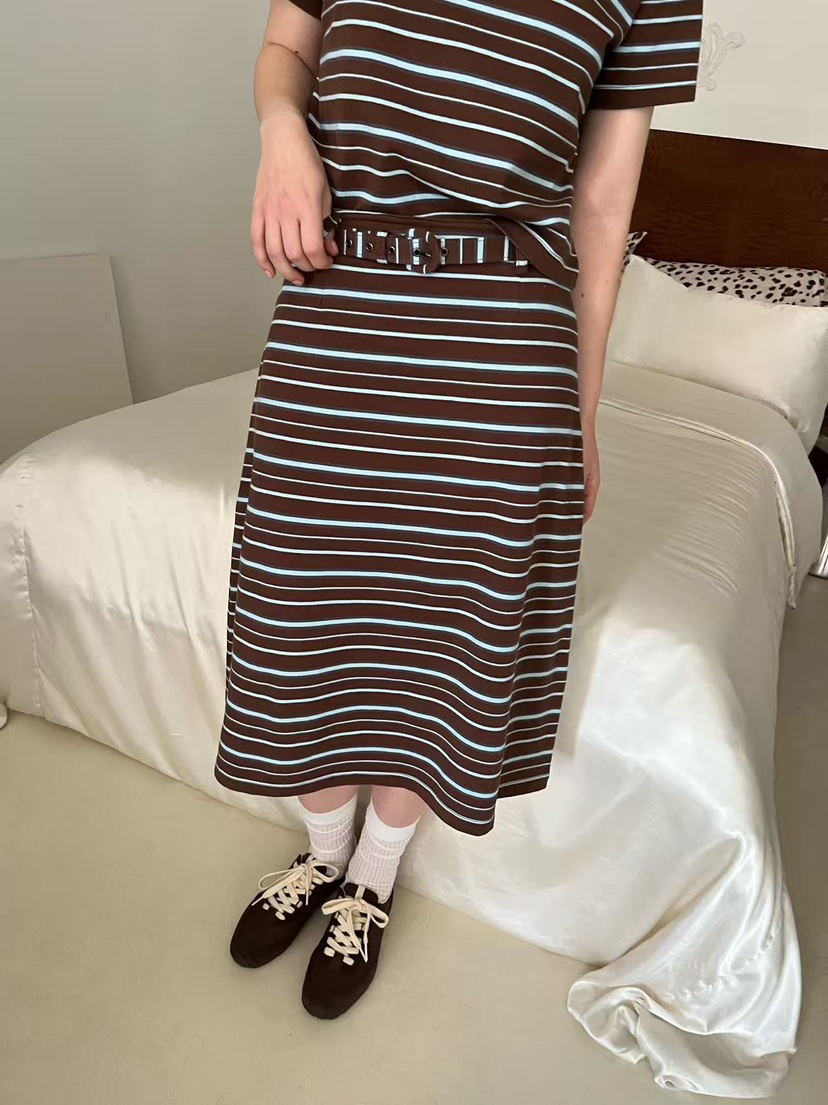 J CRANE-A韓國東大門代購女裝新品26春夏人氣時尚T恤條紋J CRANET恤