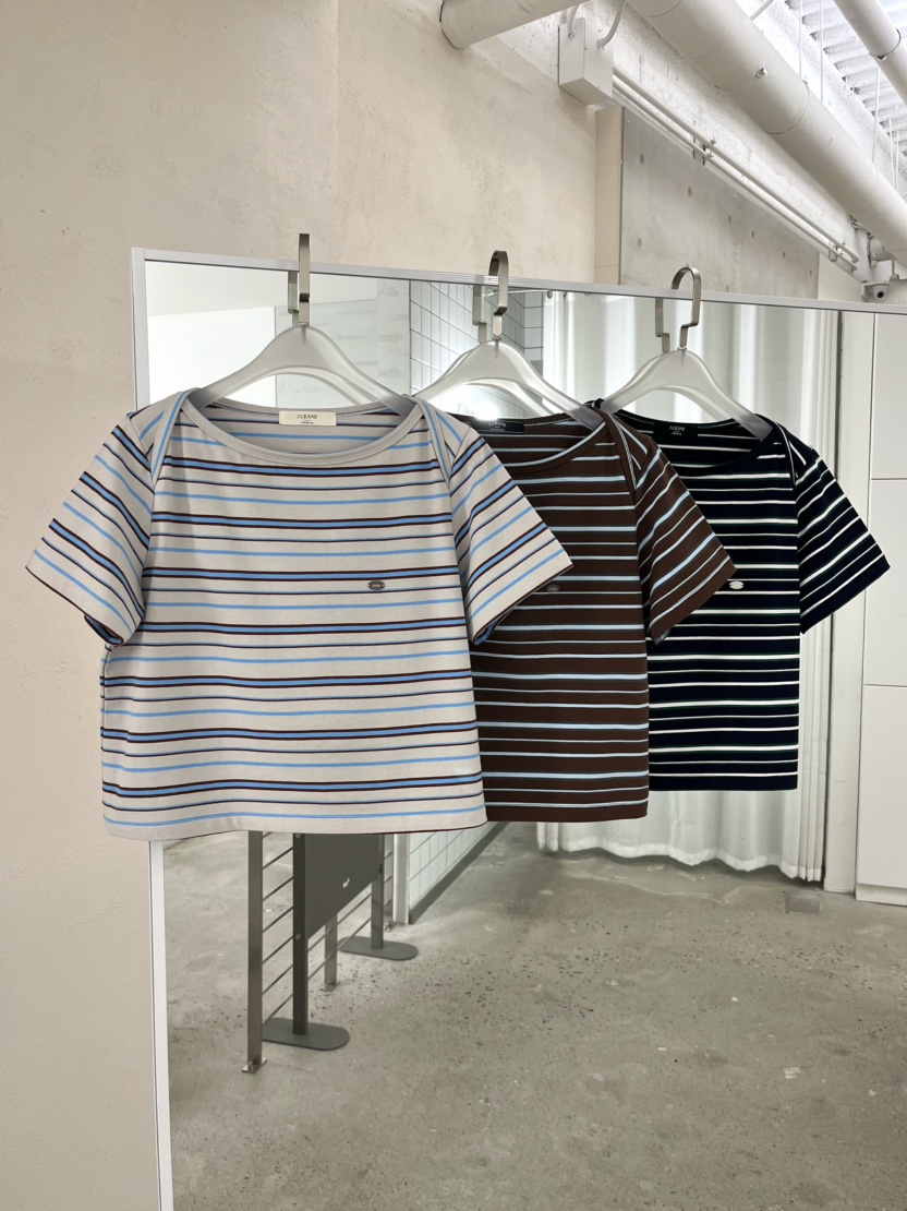 J CRANE-A韓國東大門代購女裝新品26春夏人氣時尚T恤條紋J CRANET恤