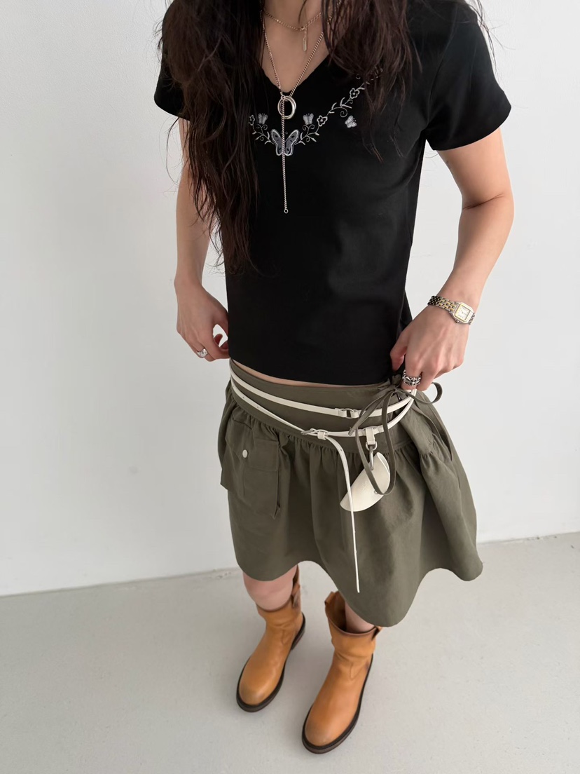 MINIMUZE韓國直郵實拍女士新款人氣26春夏熱賣時尚T恤刺繡MINIMUZET恤