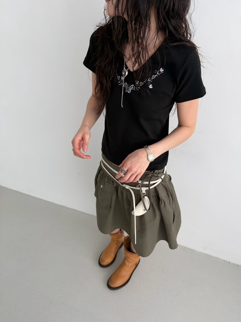 MINIMUZE韓國直郵實拍女士新款人氣26春夏熱賣時尚T恤刺繡MINIMUZET恤