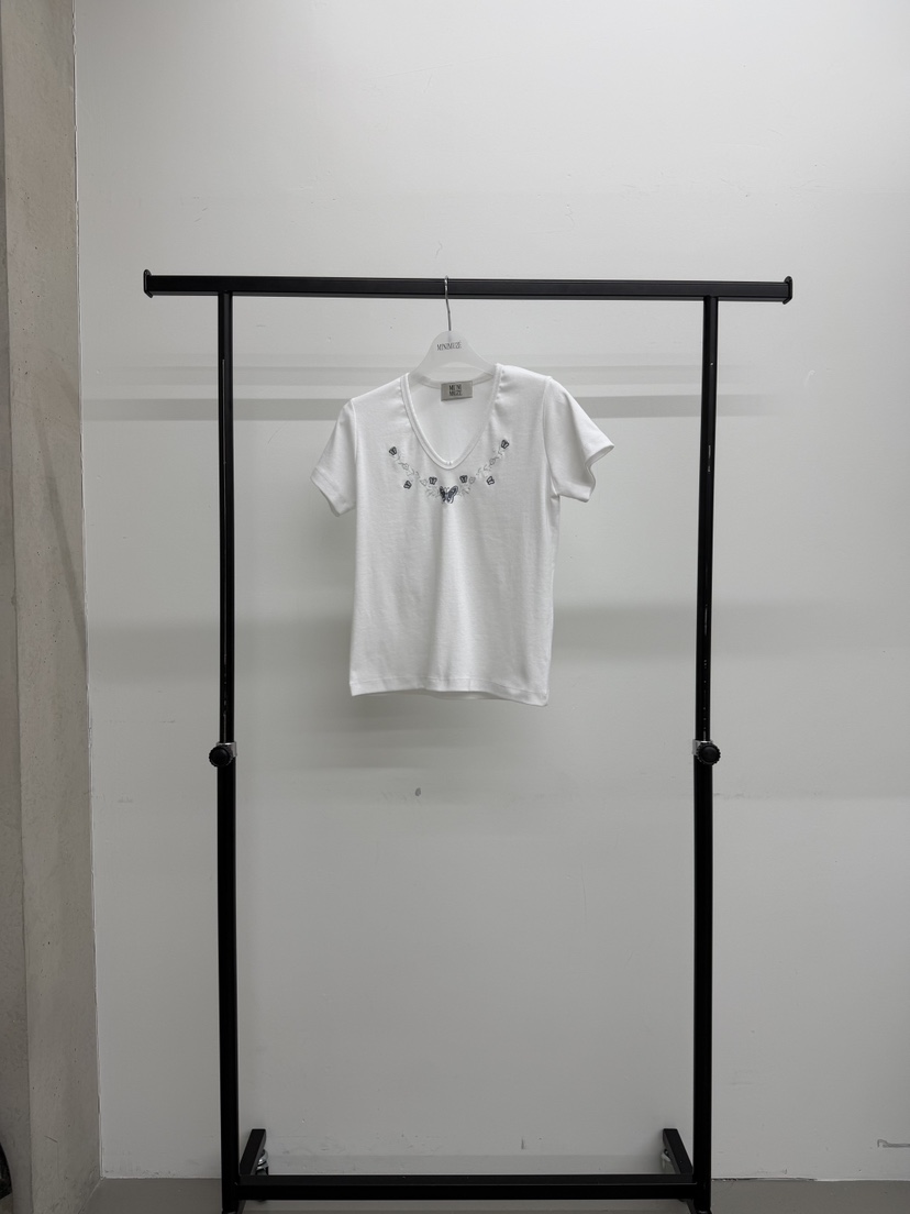 MINIMUZE韓國直郵實拍女士新款人氣26春夏熱賣時尚T恤刺繡MINIMUZET恤圖色1