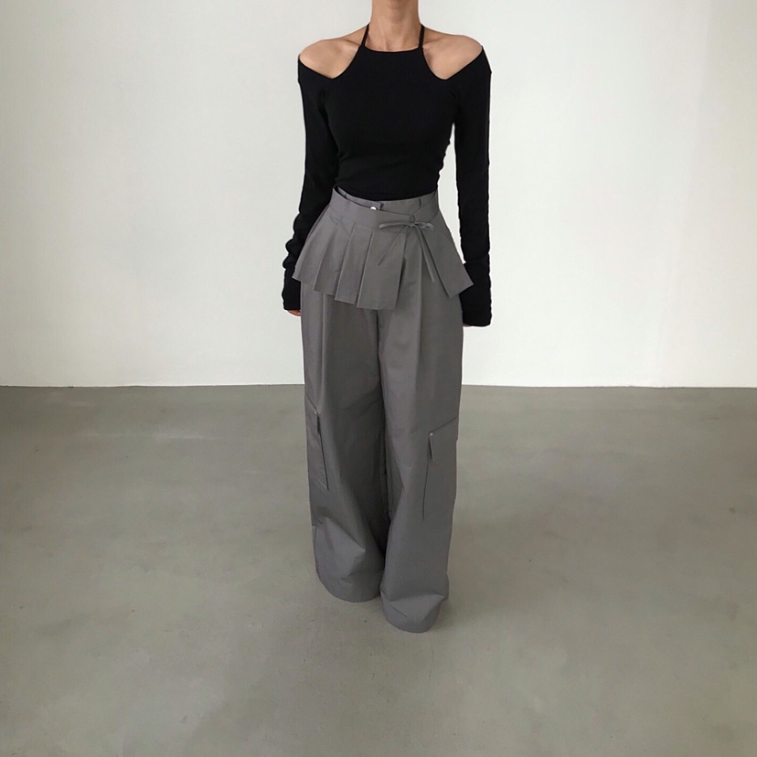 2TWO MOON韓國東大門直郵女士新款時尚26春夏長袖T恤露肩2TWO MOON長袖T恤