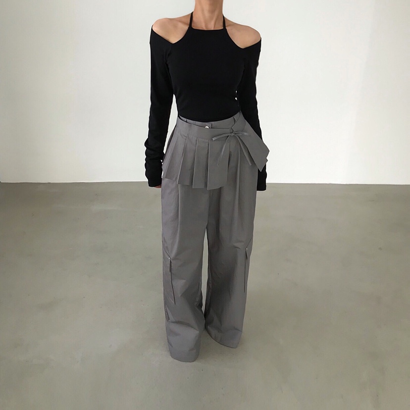 2TWO MOON韓國東大門直郵女士新款時尚26春夏長袖T恤露肩2TWO MOON長袖T恤圖色1