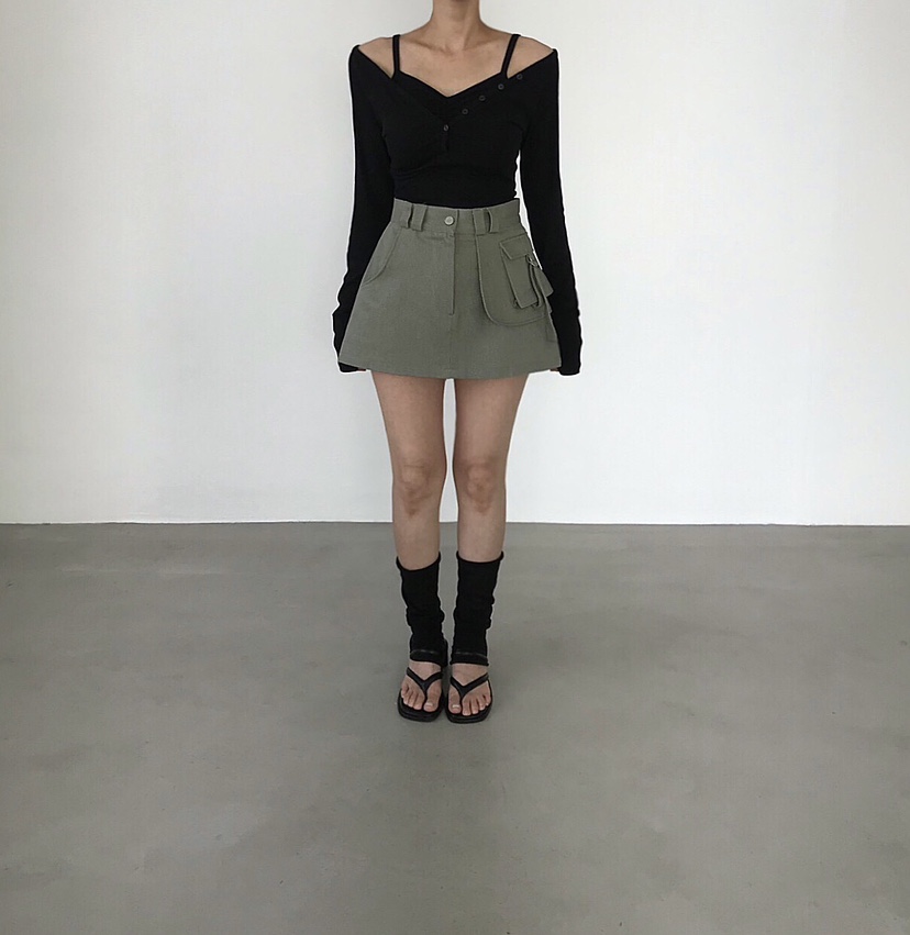 2TWO MOON韓國直郵女裝新款時尚熱賣職業26春夏短裙口袋2TWO MOON短裙