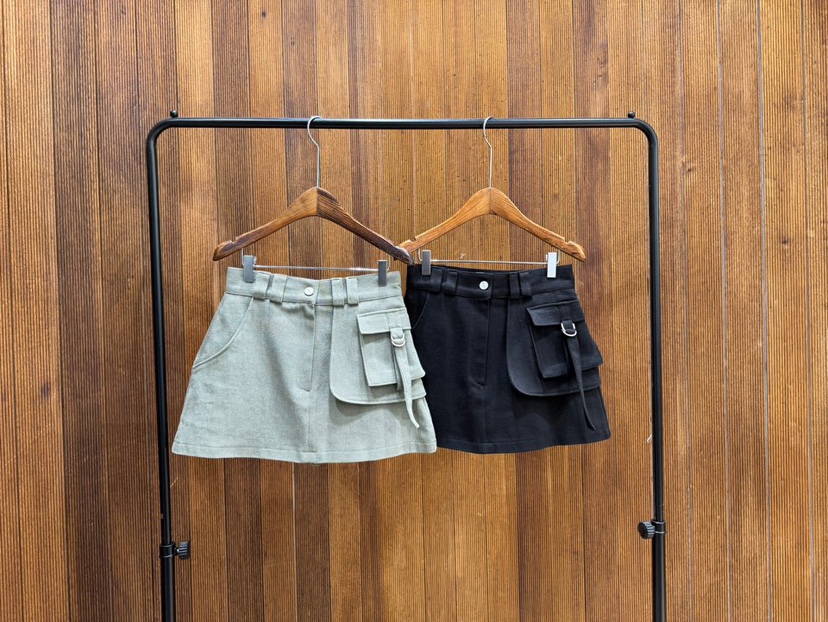 2TWO MOON韓國直郵女裝新款時尚熱賣職業26春夏短裙口袋2TWO MOON短裙