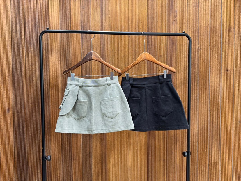 2TWO MOON韓國直郵女裝新款時尚熱賣職業26春夏短裙口袋2TWO MOON短裙