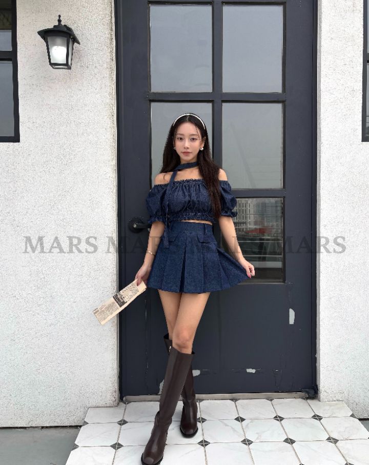 mars韓國東大門直郵女裝新款推薦時尚人氣職業熱賣短裙百褶mars短裙