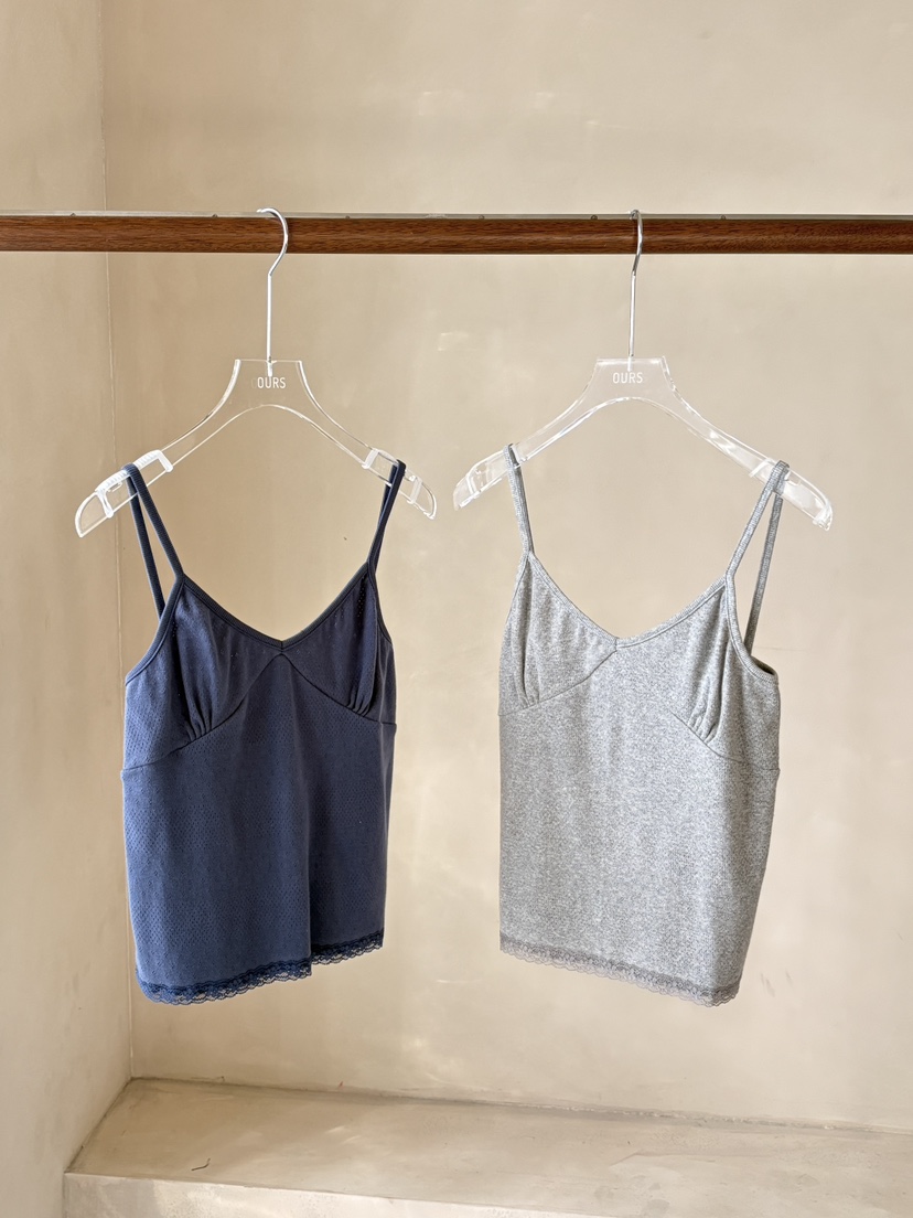 OURS韓國直郵女士新款職業熱賣人氣26春夏休閑吊帶背心鏤空OURS吊帶/背心