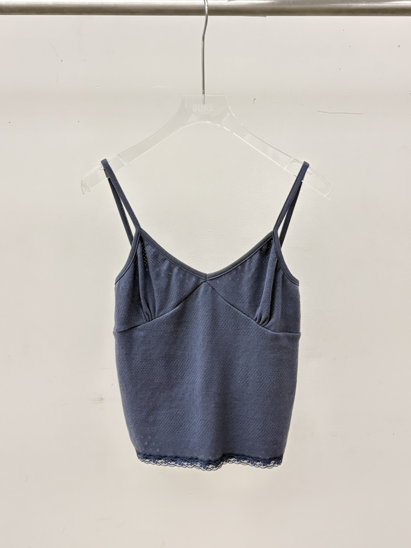 OURS韓國直郵女士新款職業熱賣人氣26春夏休閑吊帶背心鏤空OURS吊帶/背心圖色1