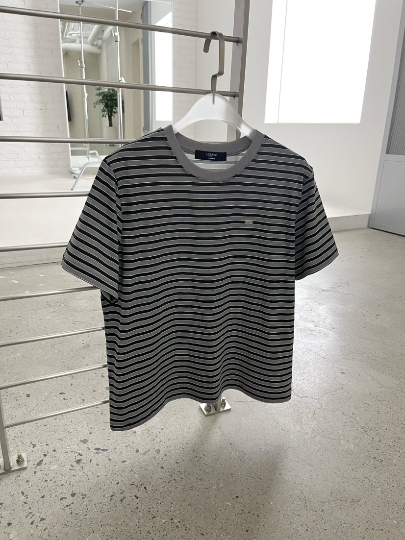 J CRANE-A韓國直郵實拍女裝新款休閑26春夏職業T恤條紋J CRANET恤圖色2
