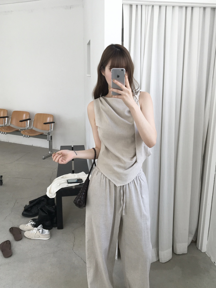 LEGACY韓國代購女士新款職業休閑26春夏時尚吊帶背心亞麻LEGACY吊帶/背心