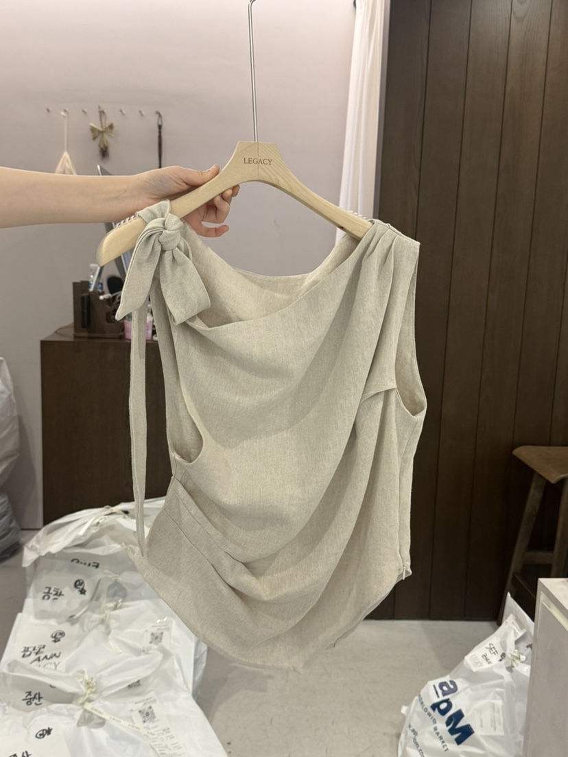 LEGACY韓國代購女士新款職業休閑26春夏時尚吊帶背心亞麻LEGACY吊帶/背心圖色2