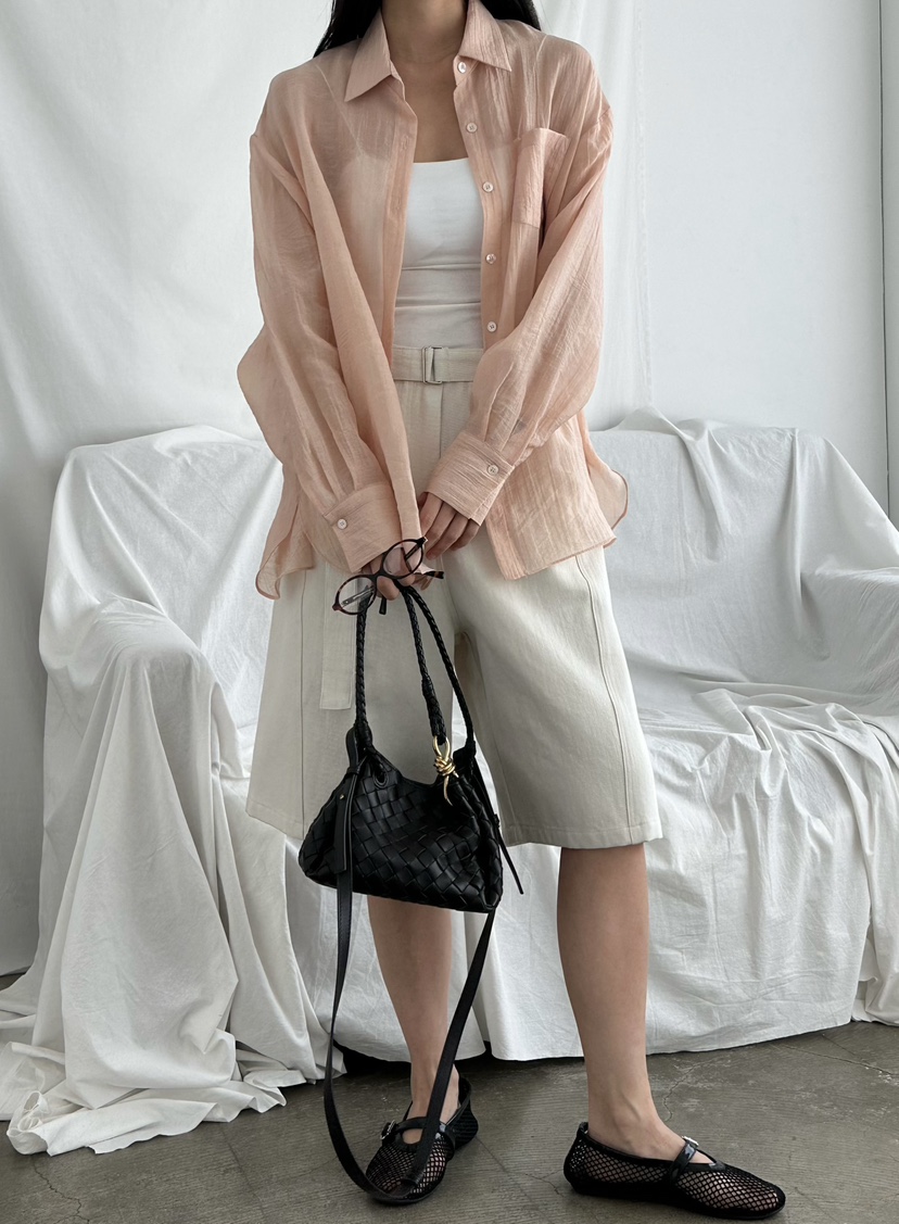 LE VASE韓國代購女裝新品26春夏人氣職業熱賣短褲含腰帶LE VASE短褲