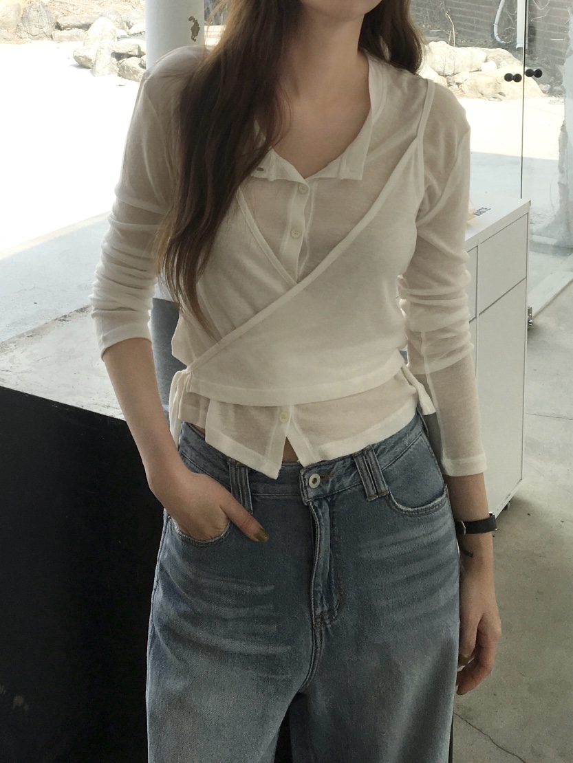 LEGACY韓國直郵女士新品休閑熱賣職業26春夏長袖T恤羊毛衫LEGACY長袖T恤