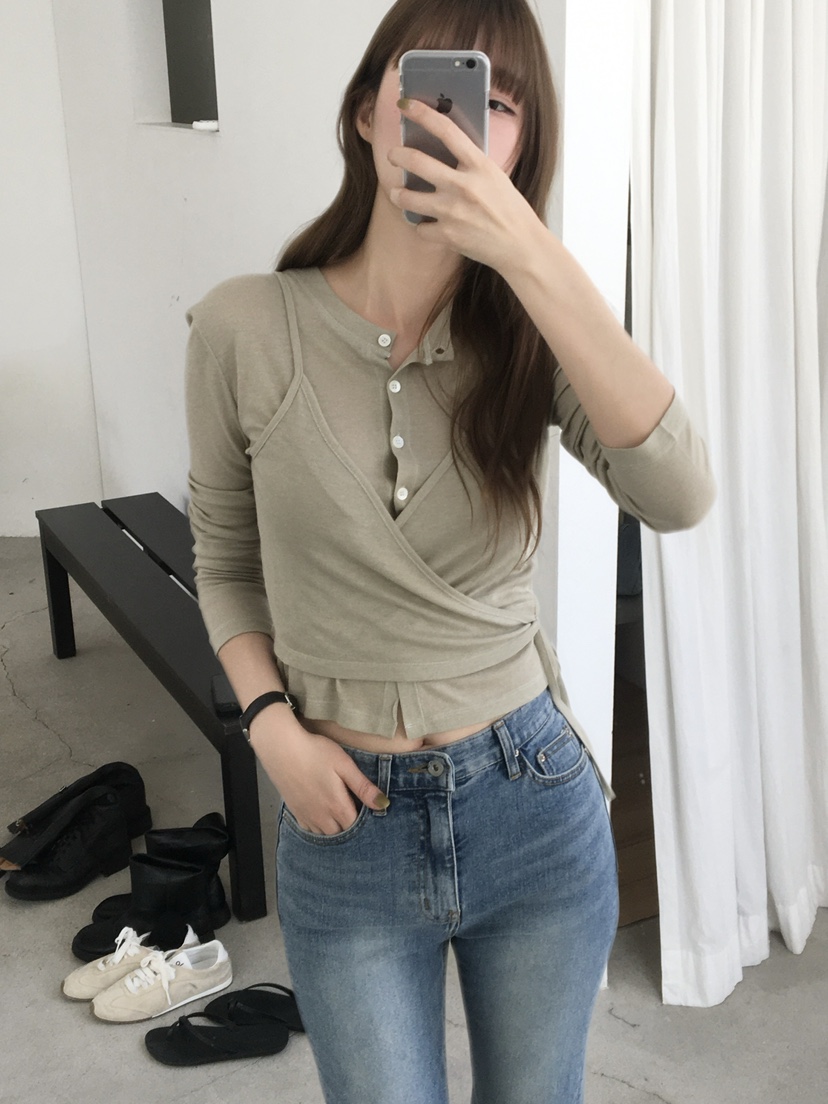 LEGACY韓國直郵女士新品休閑熱賣職業26春夏長袖T恤羊毛衫LEGACY長袖T恤