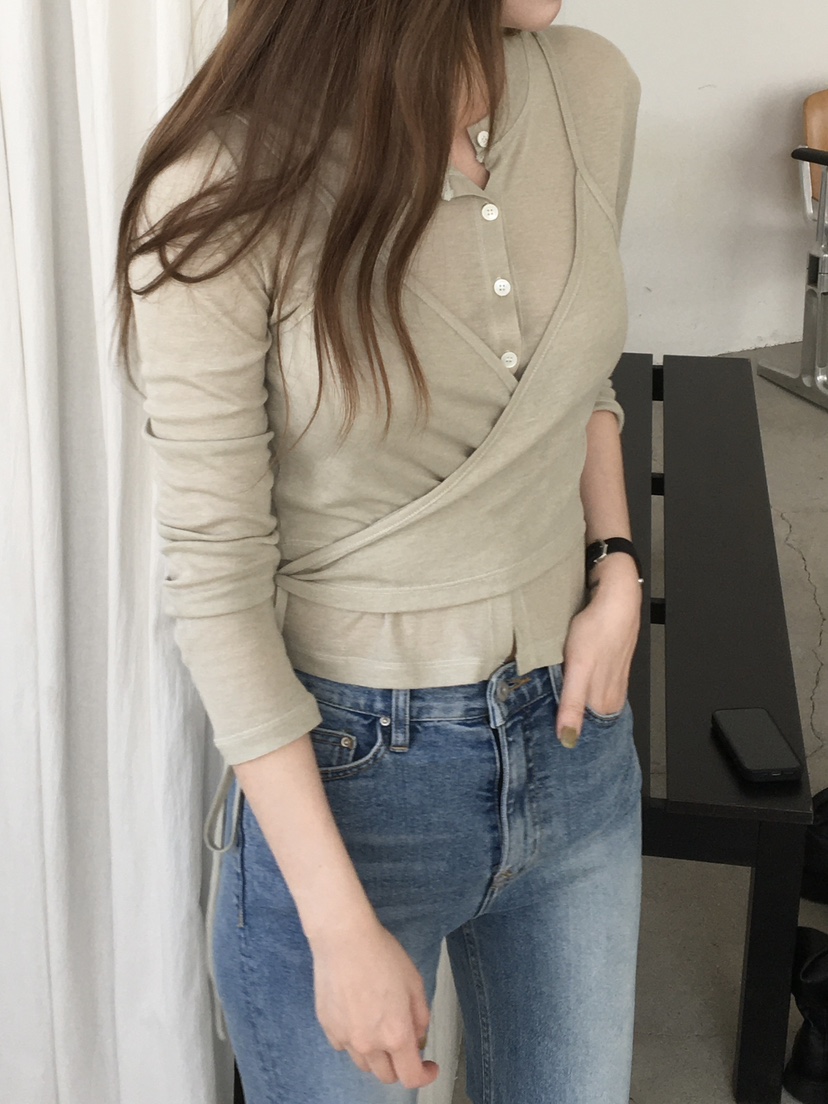 LEGACY韓國直郵女士新品休閑熱賣職業26春夏長袖T恤羊毛衫LEGACY長袖T恤