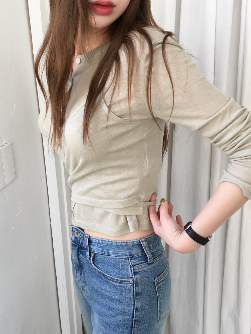 LEGACY韓國直郵女士新品休閑熱賣職業26春夏長袖T恤羊毛衫LEGACY長袖T恤