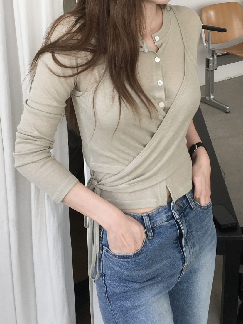 LEGACY韓國直郵女士新品休閑熱賣職業26春夏長袖T恤羊毛衫LEGACY長袖T恤