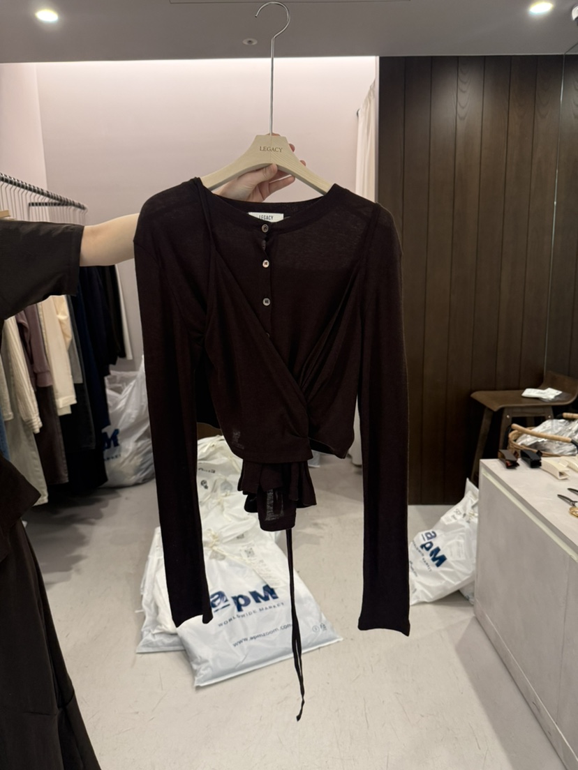 LEGACY韓國直郵女士新品休閑熱賣職業26春夏長袖T恤羊毛衫LEGACY長袖T恤圖色2