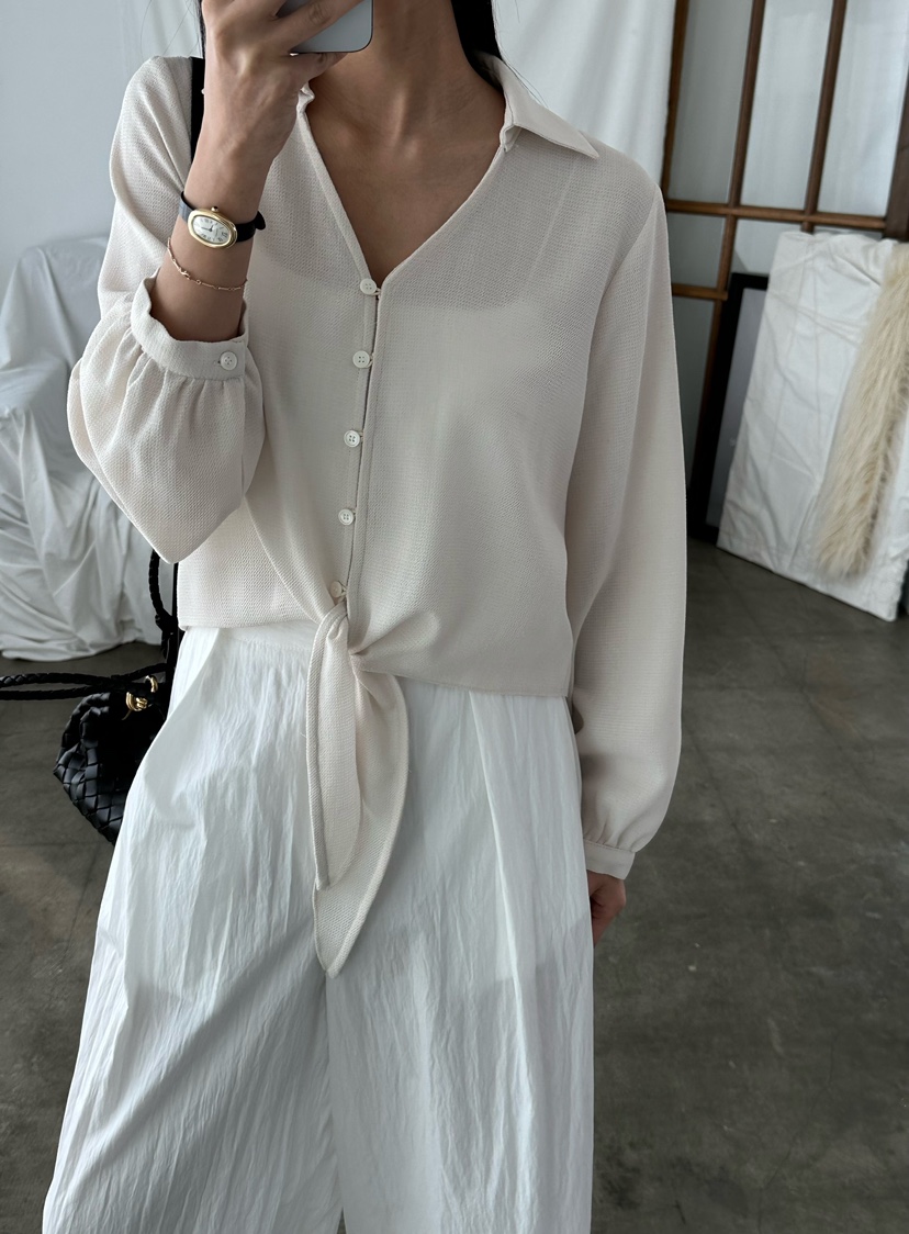 LE VASE韓國直郵實拍女士新品26春夏時尚熱賣襯衫蕾絲衫LE VASE襯衫/蕾絲衫