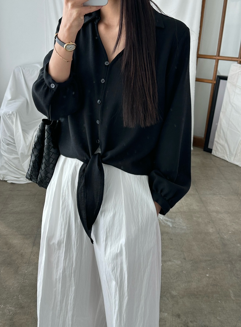 LE VASE韓國直郵實拍女士新品26春夏時尚熱賣襯衫蕾絲衫LE VASE襯衫/蕾絲衫