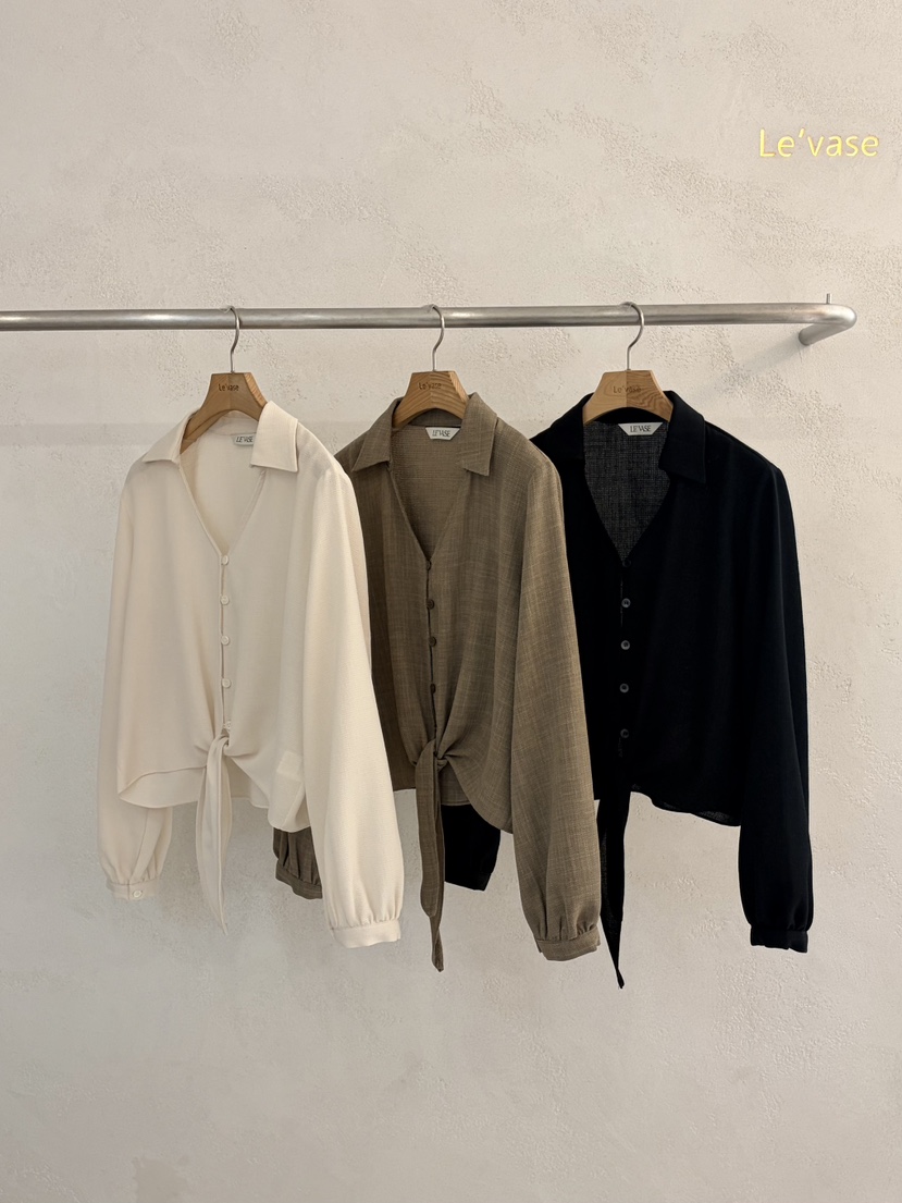 LE VASE韓國直郵實拍女士新品26春夏時尚熱賣襯衫蕾絲衫LE VASE襯衫/蕾絲衫