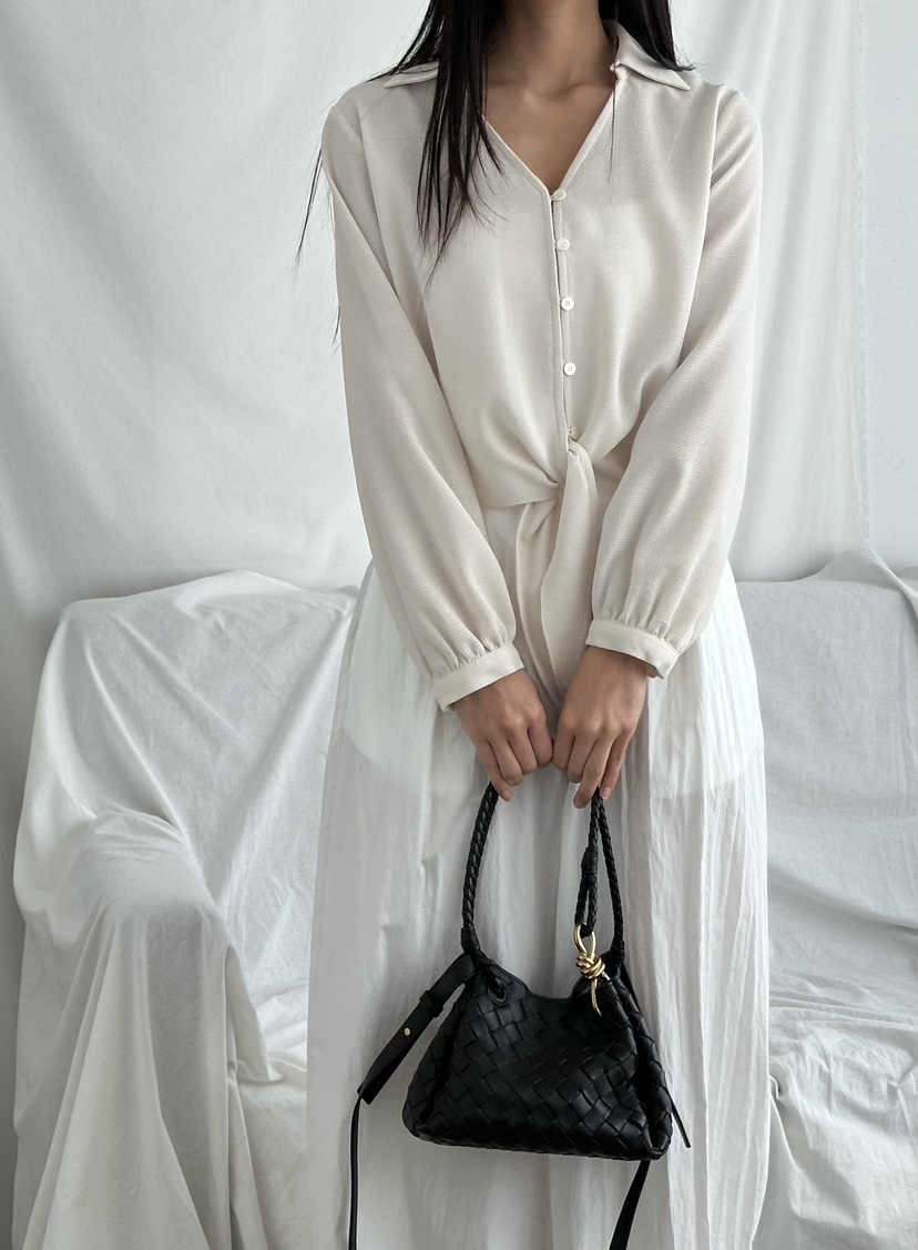 LE VASE韓國直郵實拍女士新品26春夏時尚熱賣襯衫蕾絲衫LE VASE襯衫/蕾絲衫圖色1