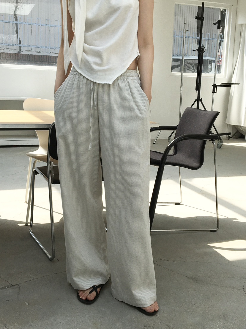 LEGACY韓國東大門直郵女士新品熱賣人氣休閑休閑褲棉布條紋LEGACY休閑褲