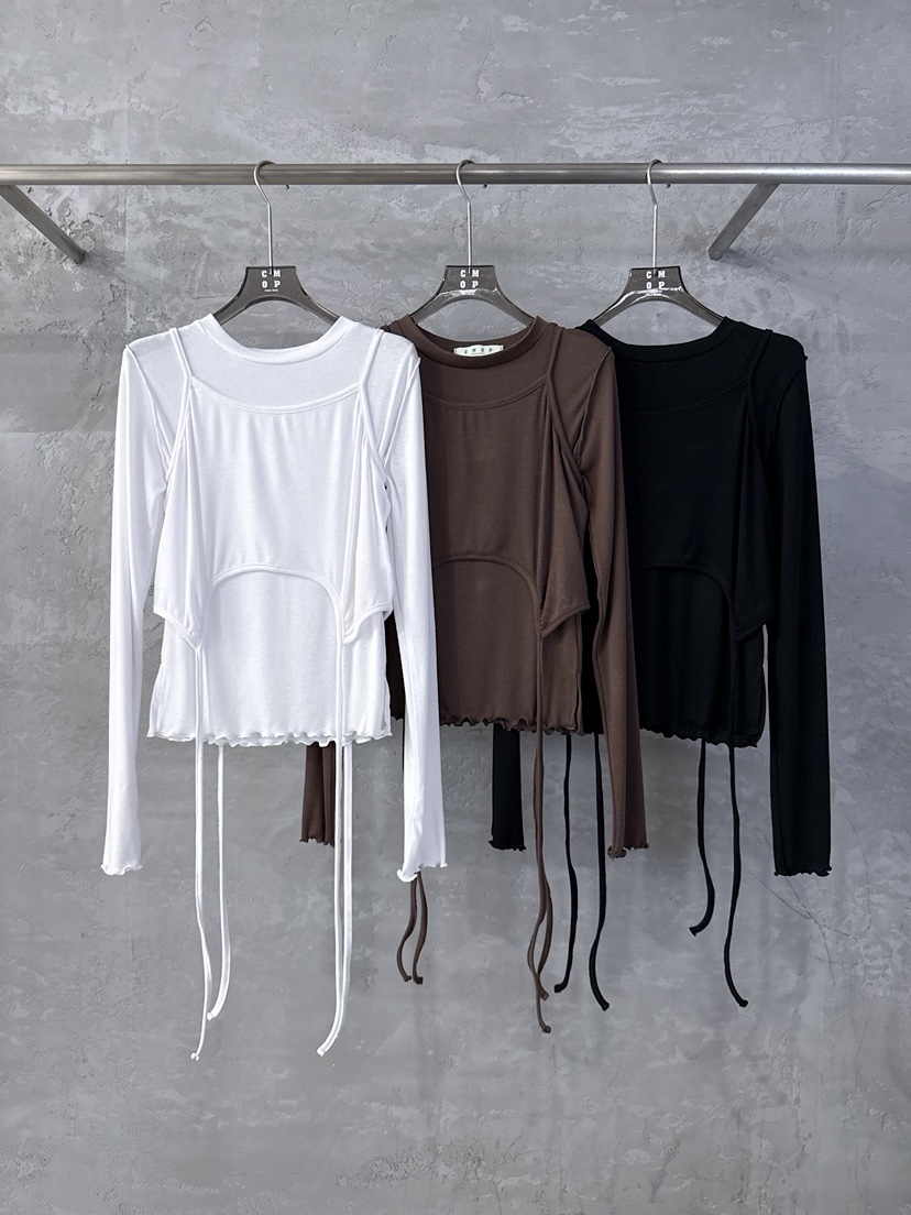 COME OPEN/HAPER韓國東大門代購女裝新款職業時尚長袖T恤COME OPEN/HAPER長袖T恤