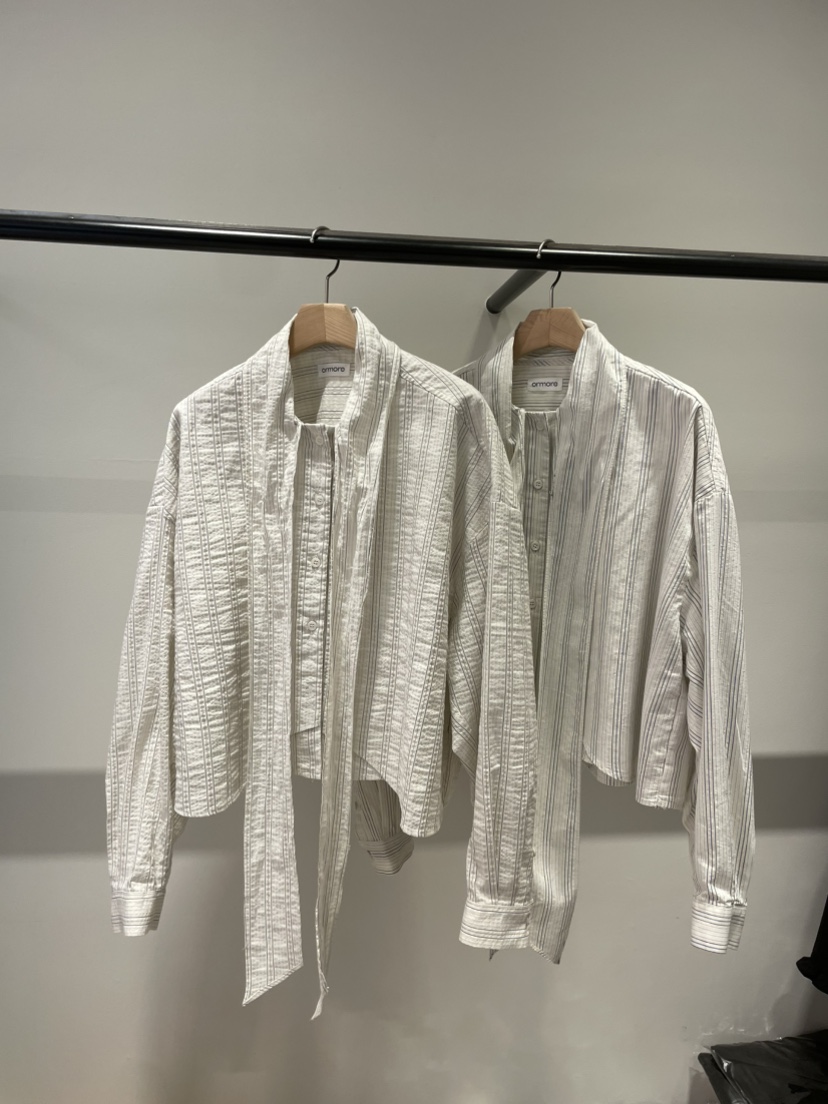 ORMORE韓國直郵女裝新品熱賣人氣休閑推薦職業襯衫蕾絲衫ORMORE襯衫/蕾絲衫