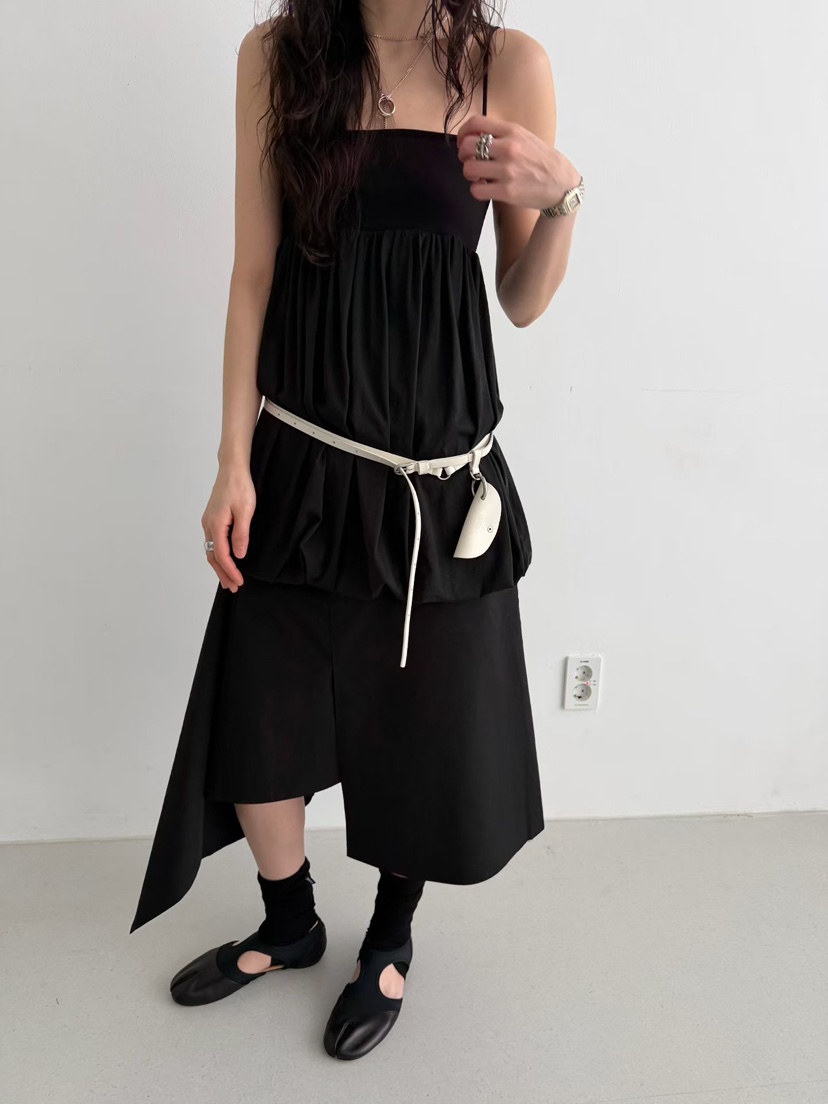 MINIMUZE韓國東大門代購女裝新款26春夏半身裙中短裙不對稱MINIMUZE半身裙/中短裙