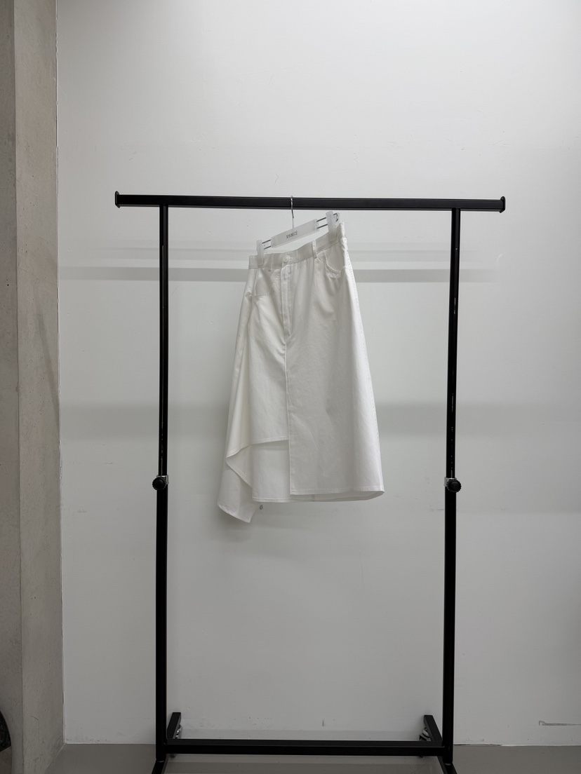 MINIMUZE韓國東大門代購女裝新款26春夏半身裙中短裙不對稱MINIMUZE半身裙/中短裙圖色1