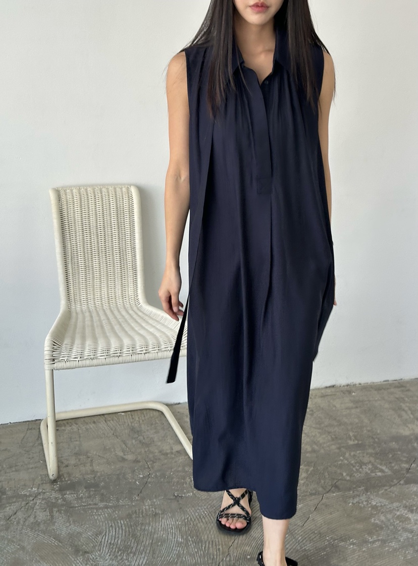 LE VASE韓國直郵實拍女士新款推薦人氣26春夏連衣裙含腰帶LE VASE連衣裙