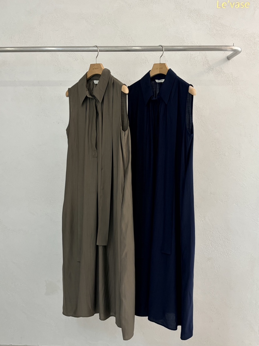 LE VASE韓國直郵實拍女士新款推薦人氣26春夏連衣裙含腰帶LE VASE連衣裙