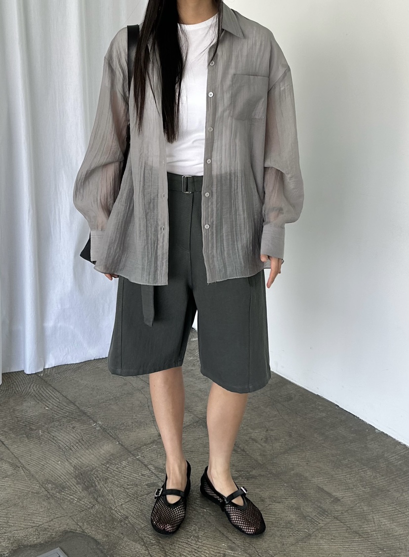 LE VASE韓國代購女裝新款熱賣休閑時尚26春夏襯衫蕾絲衫LE VASE襯衫/蕾絲衫