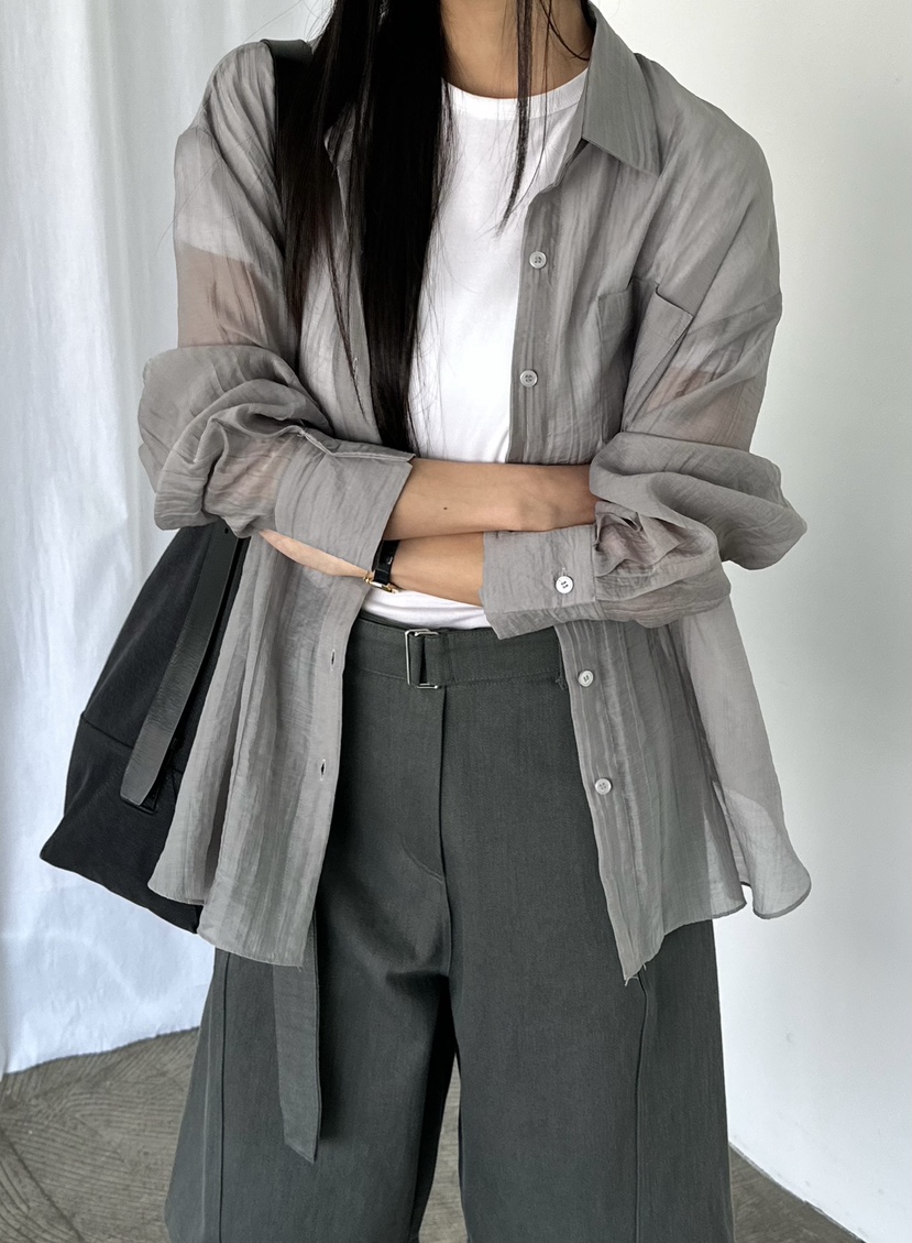 LE VASE韓國代購女裝新款熱賣休閑時尚26春夏襯衫蕾絲衫LE VASE襯衫/蕾絲衫