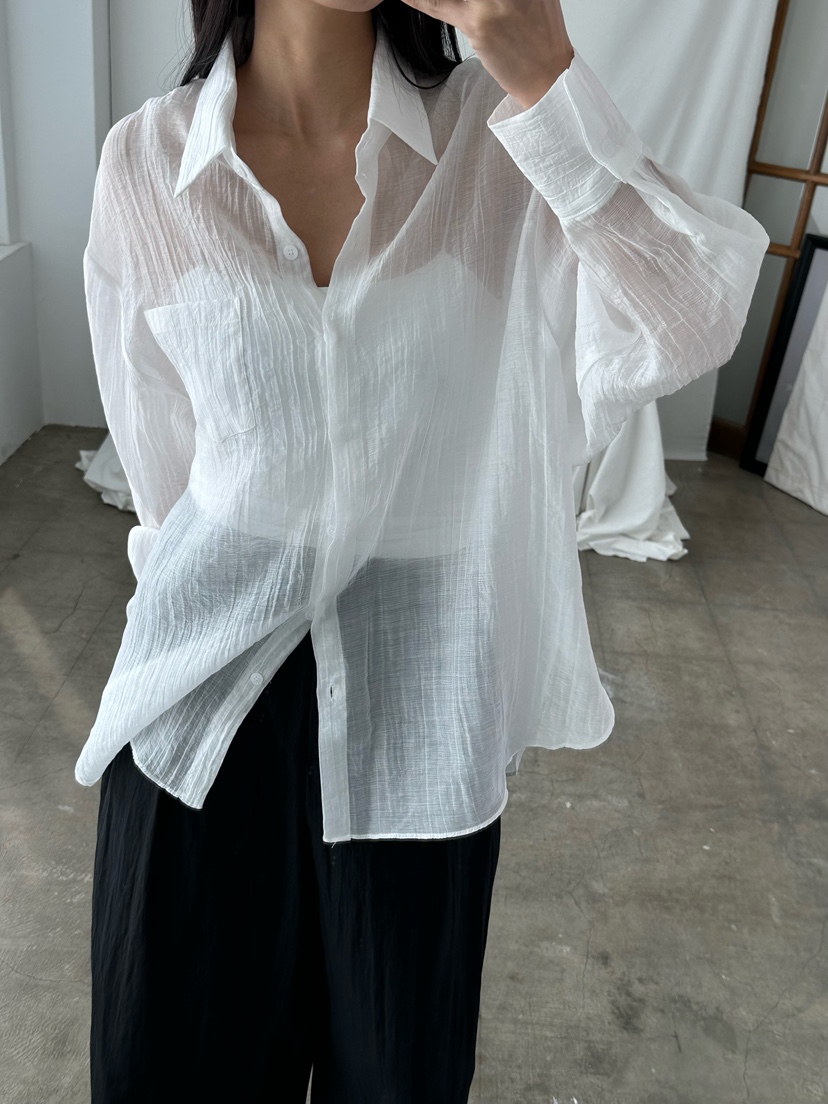 LE VASE韓國代購女裝新款熱賣休閑時尚26春夏襯衫蕾絲衫LE VASE襯衫/蕾絲衫