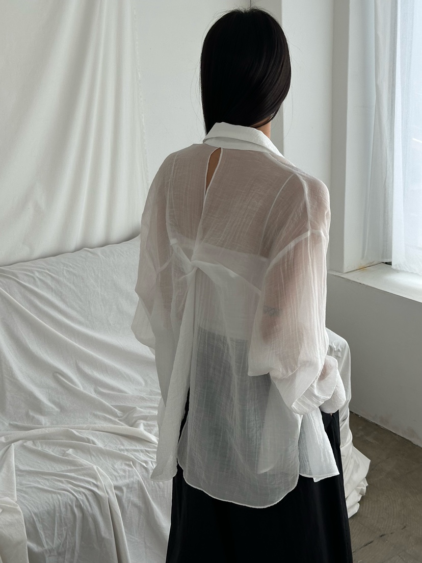 LE VASE韓國代購女裝新款熱賣休閑時尚26春夏襯衫蕾絲衫LE VASE襯衫/蕾絲衫