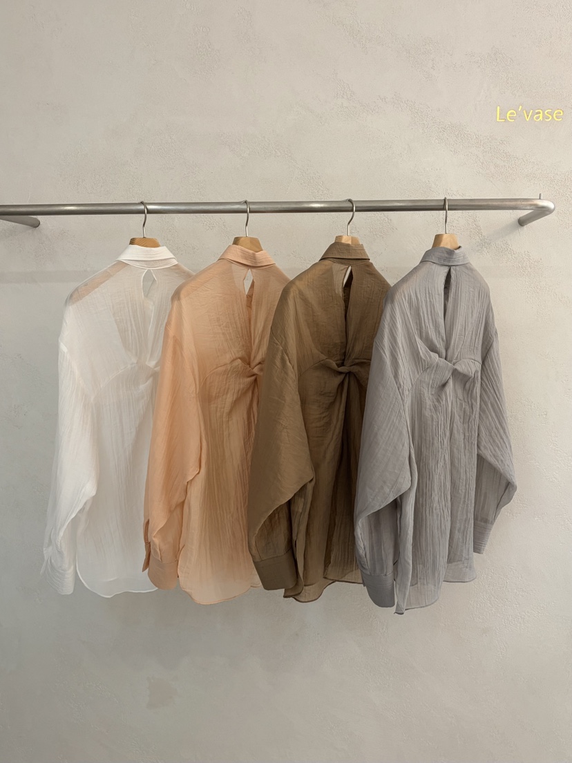 LE VASE韓國代購女裝新款熱賣休閑時尚26春夏襯衫蕾絲衫LE VASE襯衫/蕾絲衫