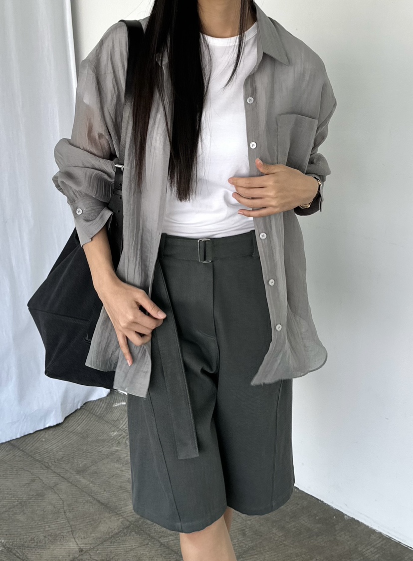 LE VASE韓國代購女裝新款熱賣休閑時尚26春夏襯衫蕾絲衫LE VASE襯衫/蕾絲衫圖色2