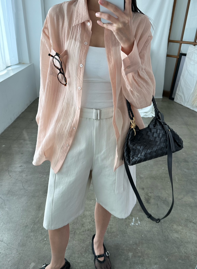 LE VASE韓國代購女裝新款熱賣休閑時尚26春夏襯衫蕾絲衫LE VASE襯衫/蕾絲衫圖色3