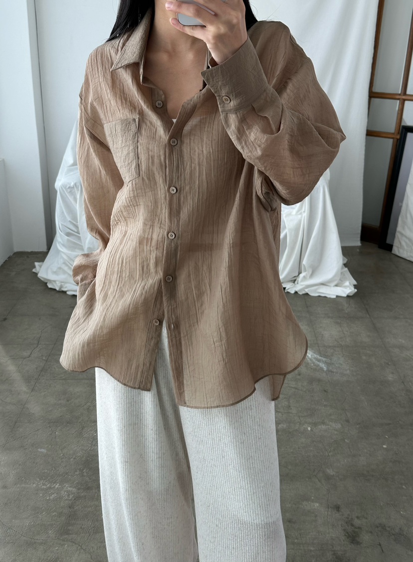 LE VASE韓國代購女裝新款熱賣休閑時尚26春夏襯衫蕾絲衫LE VASE襯衫/蕾絲衫圖色4