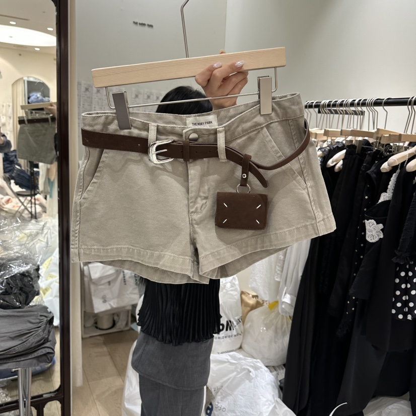 THEMORYPARK韓國東大門直郵女裝新款職業26春夏短褲不含腰帶THE MORY PARK短褲圖色2