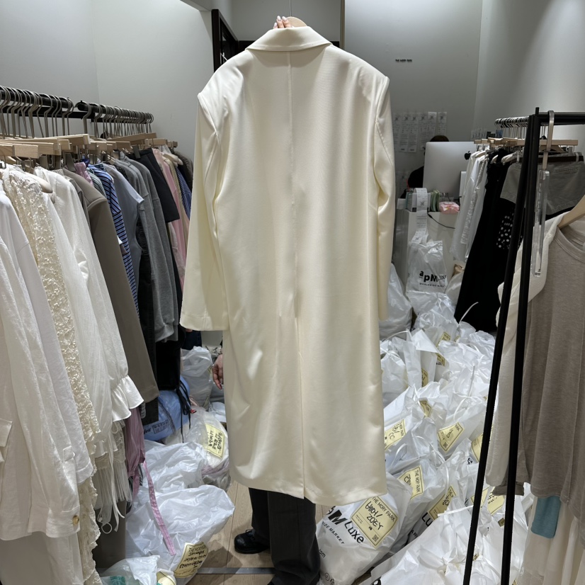 THEMORYPARK韓國代購女裝新款熱賣休閑職業時尚人氣長款風衣THE MORY PARK長款風衣