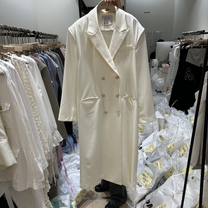 THEMORYPARK韓國代購女裝新款熱賣休閑職業時尚人氣長款風衣THE MORY PARK長款風衣圖色2