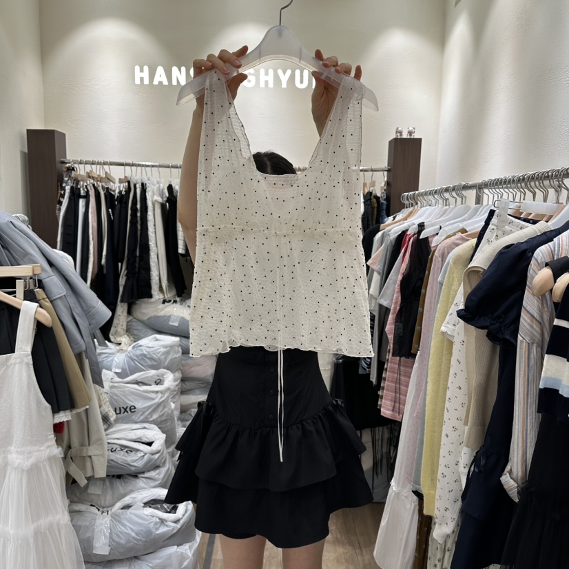 HANSUNGHYUN韓國東大門直郵女裝新款休閑推薦職業吊帶背心HANSUNGHYUN吊帶/背心