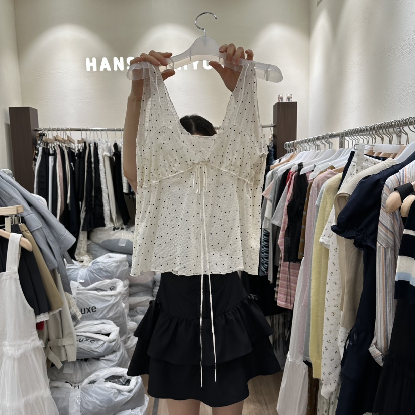 HANSUNGHYUN韓國東大門直郵女裝新款休閑推薦職業吊帶背心HANSUNGHYUN吊帶/背心圖色1