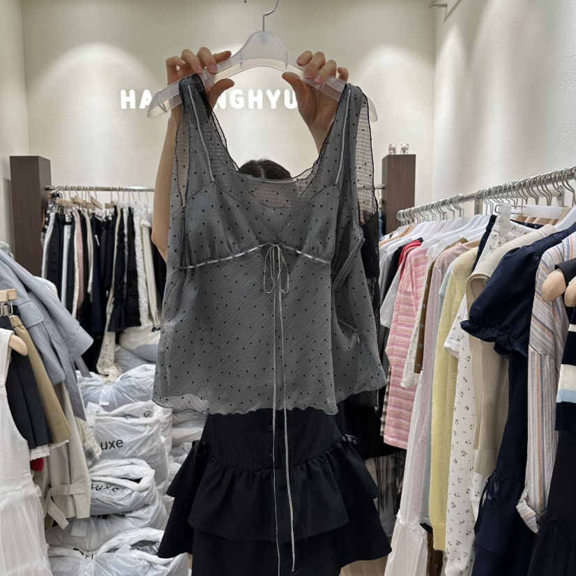 HANSUNGHYUN韓國東大門直郵女裝新款休閑推薦職業吊帶背心HANSUNGHYUN吊帶/背心圖色2